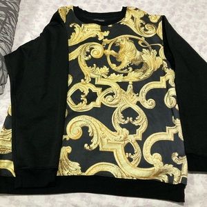 Gold dragon fleece sweater